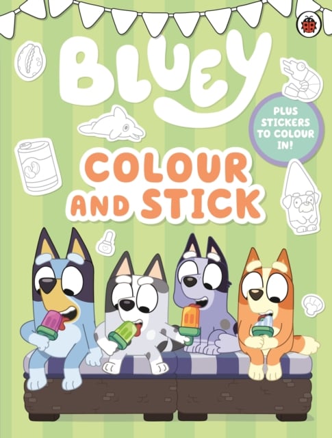Bluey: Colour and Stick : A Colouring-In Sticker Book
