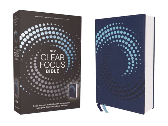 NIrV, Clear Focus Bible, Leathersoft, Navy : Read more of the Bible with better focus using the Bionic Reading Method