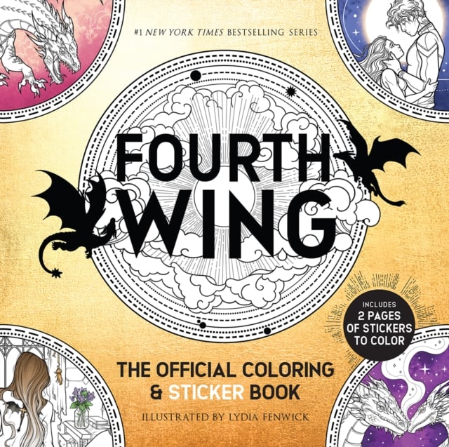 Fourth Wing: The Official Coloring & Sticker Book : Includes 2 Pages of Stickers to Color