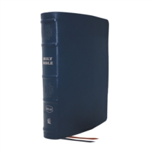 NKJV, Single-Column Reference Bible, Genuine Leather, Blue, Comfort Print : Holy Bible, New King James Version