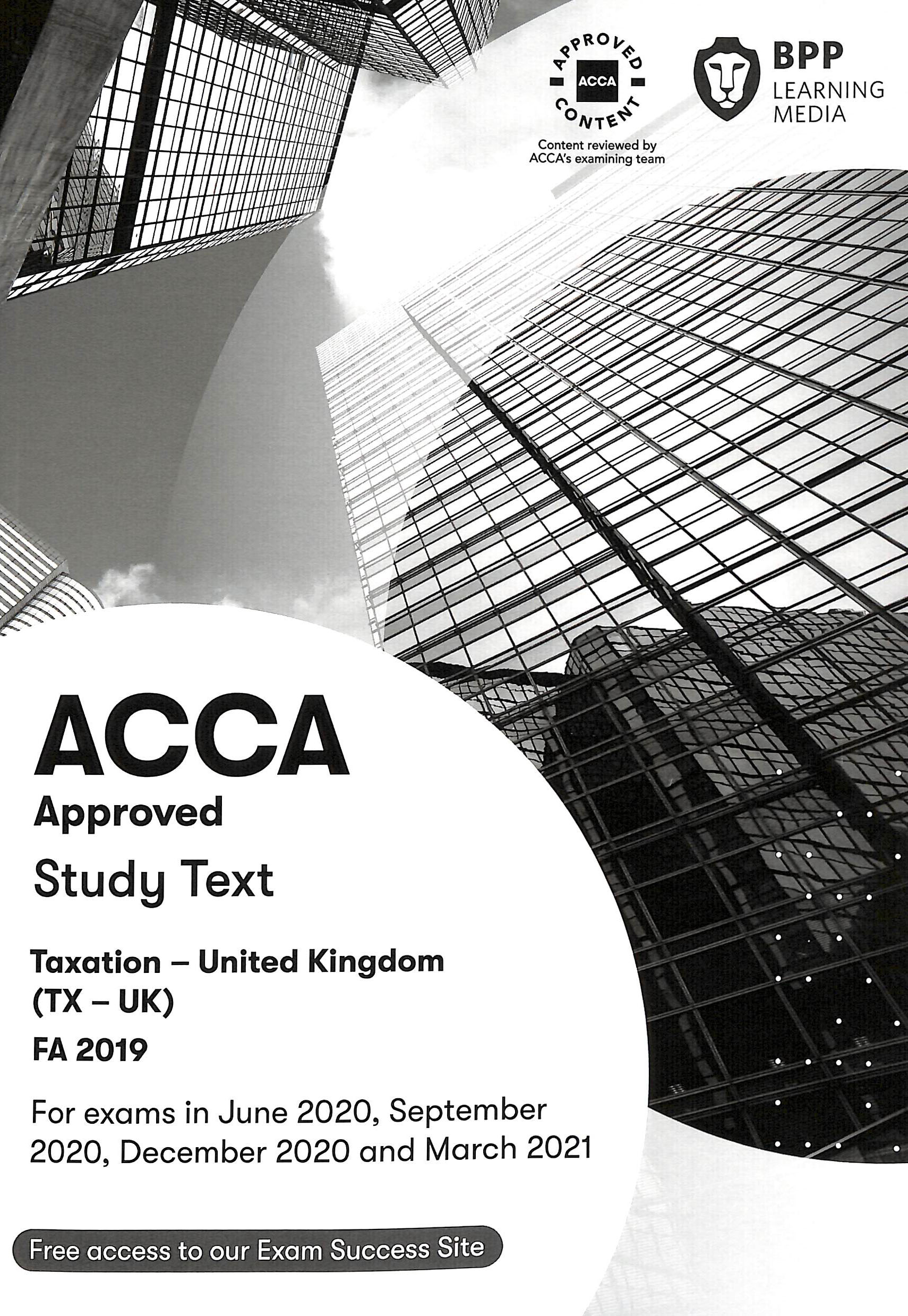 ACCA Taxation FA2019 : Study Text