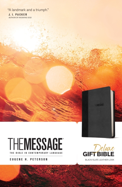 Message Deluxe Gift Bible (Black Leather)