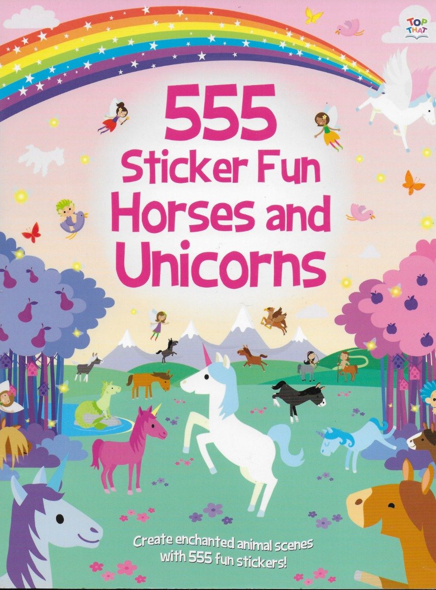 555 Sticker Fun Horses and Unicorns (Paperback)