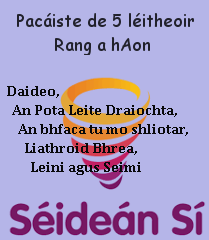Séideán Sí - Ceim 2 Package 1 Set of 5 Irish Readers (1st Class / Rang a hAon) IT498