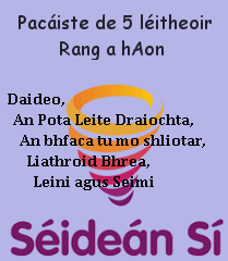 Séideán Sí -  Ceim 2 Package 1 Set of 5 Irish Readers (1st Class / Rang a hAon) IT498