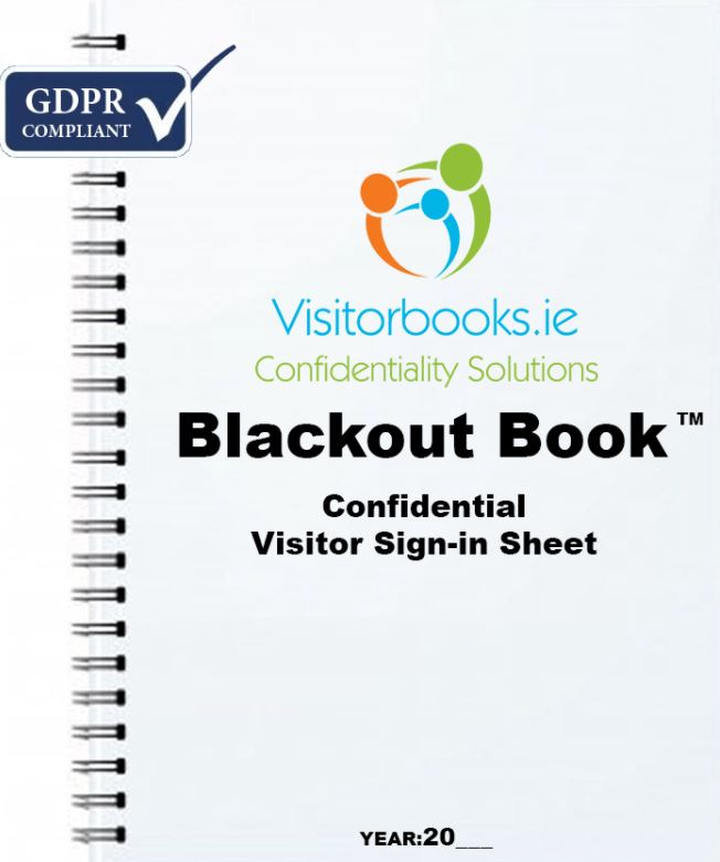 GDPR Confidential Visitor Sign-in Book : Blackout Book