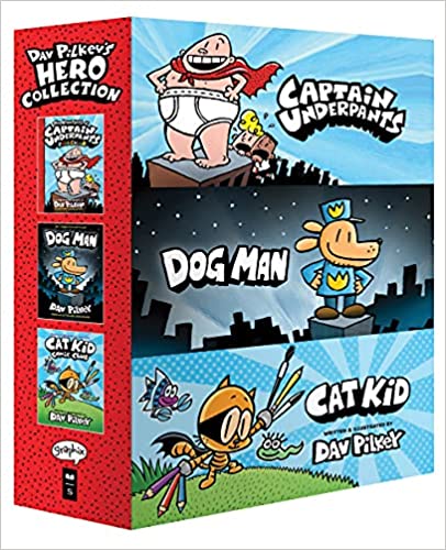 Dav Pilkey's Hero Collection (Captain Underpants 1, Dog Man 1, Cat Kid Comic Club 1)